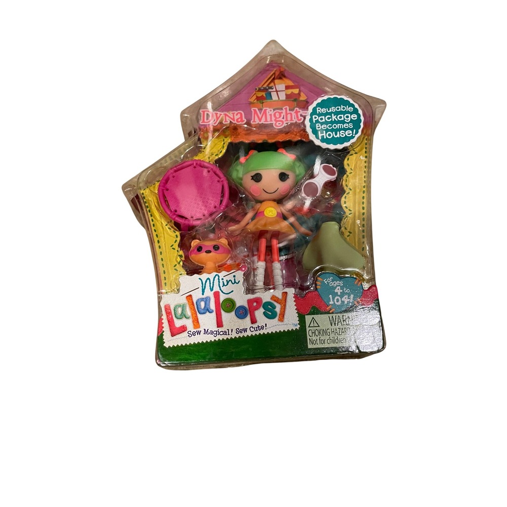 Mini Lalaloopsy Dyna Might Doll with Pet Raccoon and Accessories New in Box